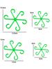 4PCS Reusable Plant Stem Folding Frame Garden Tools No Stake Trellis Plant Stem Support Support Branches Stem Organizer