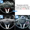 Carbon Fiber Car Steering Wheel Cover Trim Chrome Outer Panel Replacement For Benz C E GLK CLS Class W176 W204 W212 GLK204