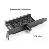 7/8-Channel Cooling Fan Hub Speed Controller Cable Splitter 3Pin 4Pin Power Supply Sata Charging Radiator for PC Temperature