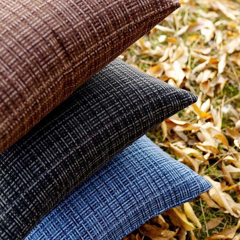 Waterproof Textile Outdoor Throw Pillow Covers Stripe Square Pillowcases Modern Cushion Cases for Patio Couch Bench 45X45CM