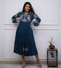 Indisches pakistanisches Designer-Midikleid Kurti Bollywood Party Wear Top Tunika Kurta Kleid