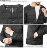 Crew Neck Button Inner Down Size XL TAION-104 Men's Jacket, Beige,