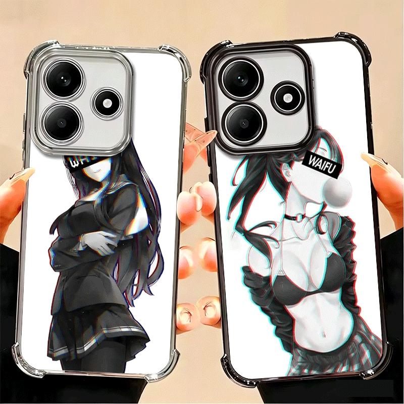 Sugoi Senpai Waifu Kawaii Anime Mädchen Beschichtung Handyhülle Für Xiaomi Poco X5 X6 X7 X8 Pro Max F8 Ultra F7 M8 M7 M5S Redmi 15C 15 1