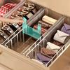 Expandable Underwear Socks Storage Box Adjustable Drawer Ties Organizer 24.5-43cm Transparent Infusion Box With Compartments