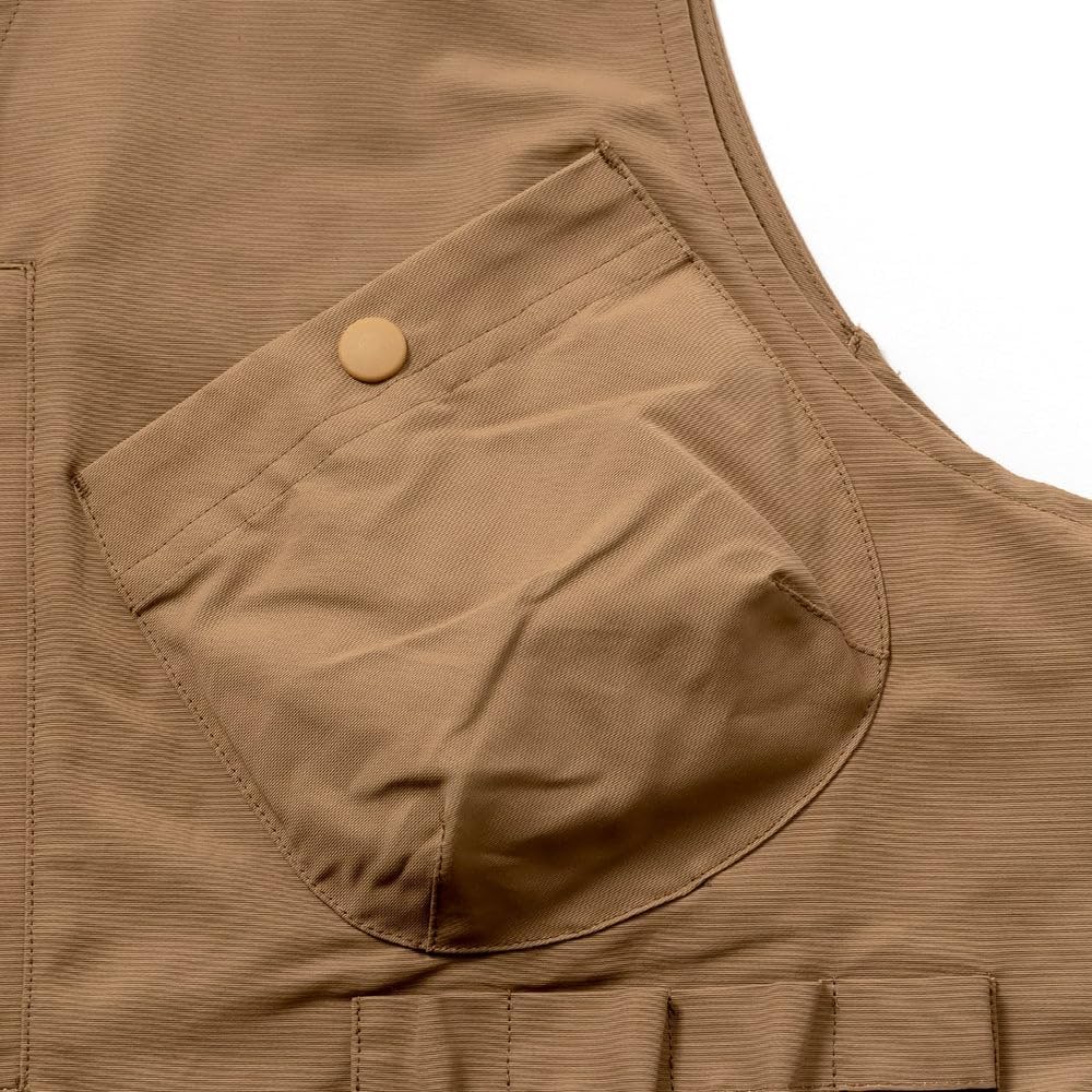 WAKU Best Shot Vest for Preserving the Human for Fishing and Work [WAKU] History, Multi-functional, Camping, Fishing, Multi-Pocket, (Black)