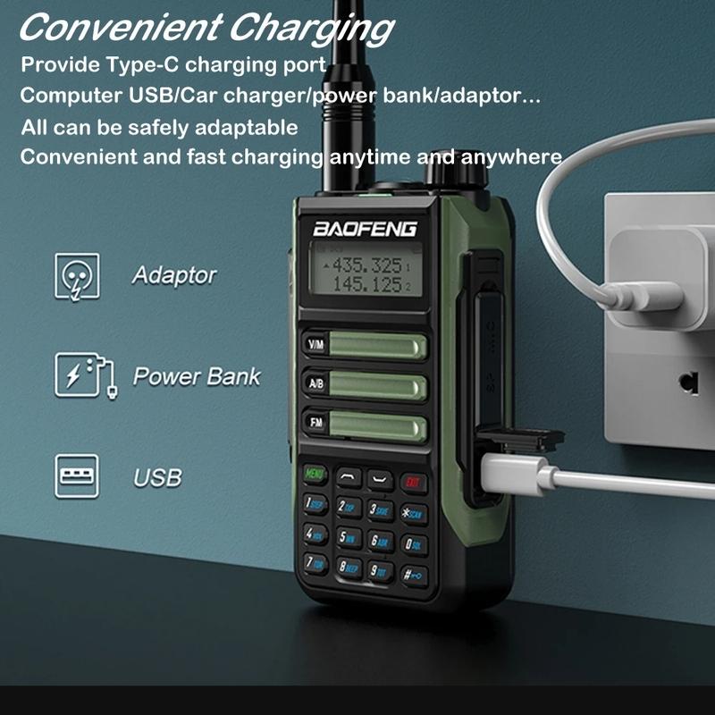 Baofeng UV16 Pro Plus V2 CB Ham FM Radio Station Two Way Amateur VHF Powerful UV16 Walkie Talkie Radios For Outdoor Hunting