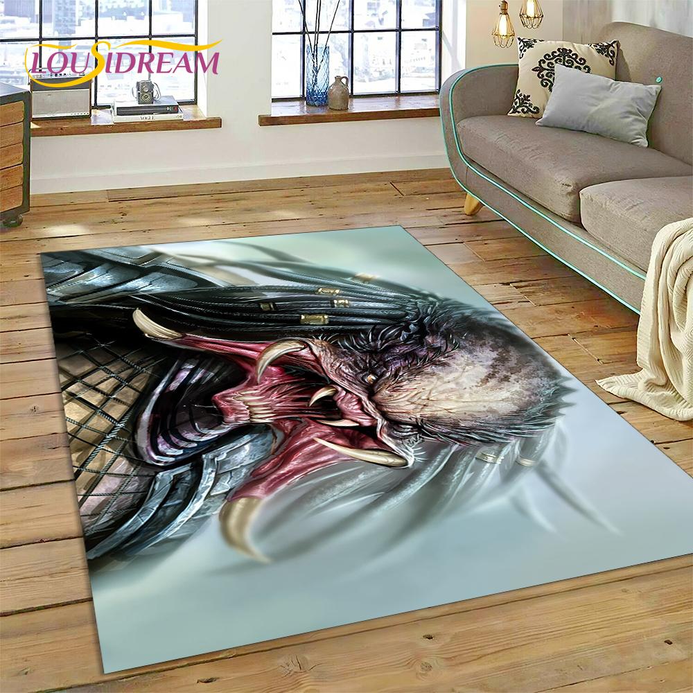 AVP Alien Vs 3D. Tappeto Tappetino Gioco Predator per Casa Soggiorno Camera da Letto Divano Zerbino Decorazione, Tappeto per Area Bambini Tappetino Antiscivolo Regalo