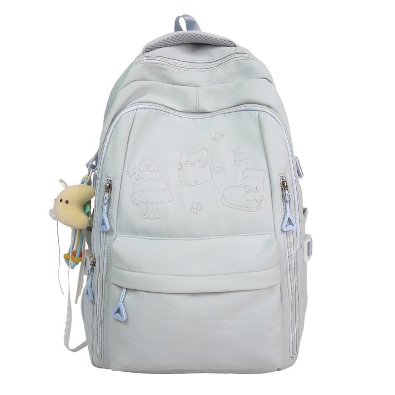 

Student s Embroidery Schoolbag Women s Printed Lightweight Backpack рожевий
