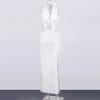 Tassel Hollow Out Backless Split Halter Dress Women Sexy White Off Shoulder Long Dresses Lady Fashion Beach Vestidos