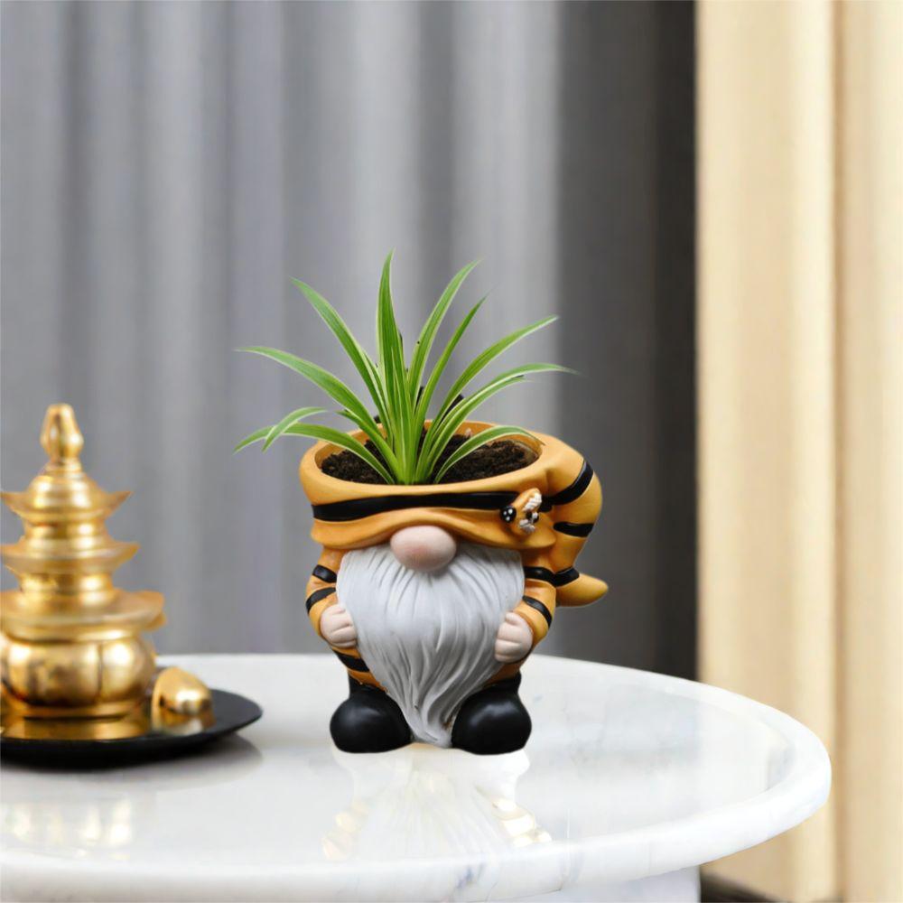 Adorable Christmas Elf Pot Figurine Exquisite Dwarf Statue Vase Desktop Ornament  Bedroom