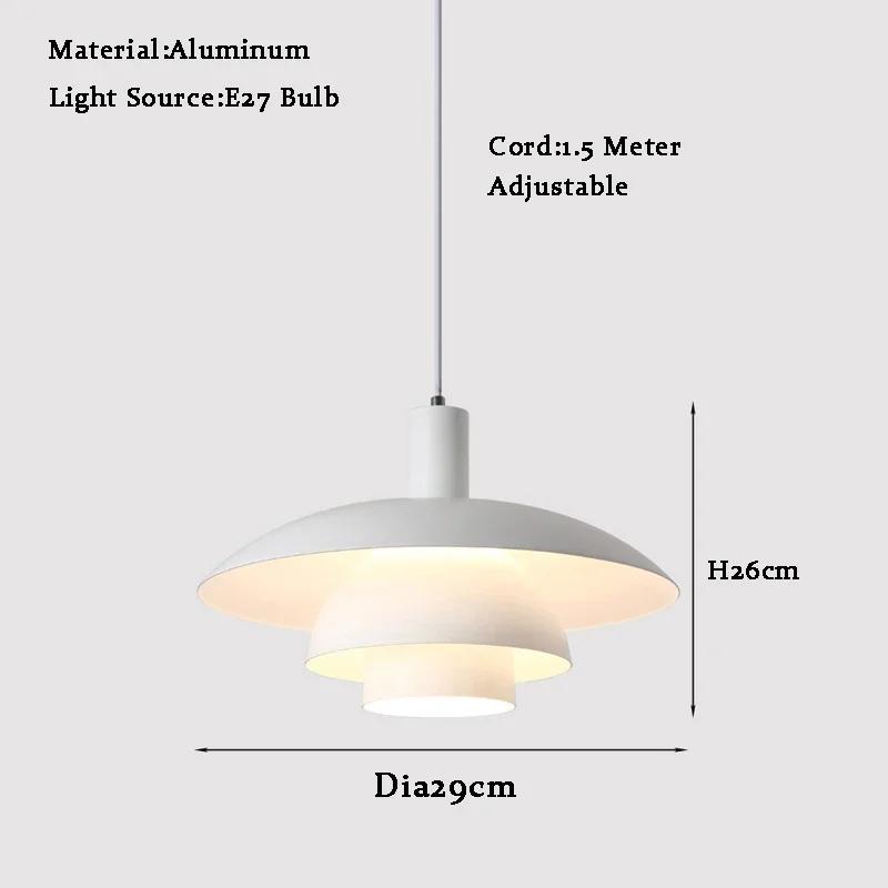 Lamp Mid Century Pendant Light Creative Metal Umbrellas Modern Gradient Colourful Pendant Lighting UFO Adjustable Lighting Fixt cool white 6000K