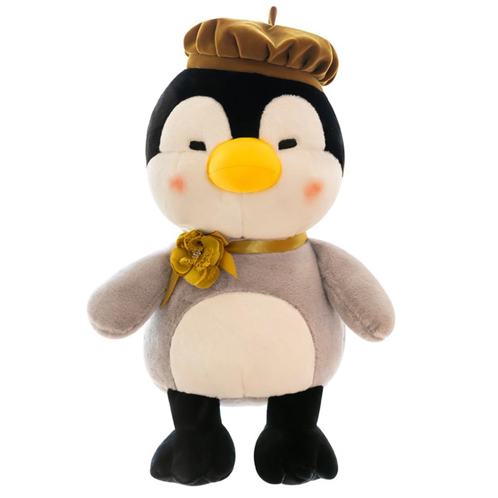 Painter Penguin Plush With Q Version Cuddly Animal Toys Sleeping Pillow Toy
