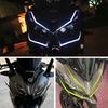 4PCS Motorcycle Fairing Sticker Decoration Reflective Cool Front Pull Headlight Decals for Kawasaki Ninja NINJA400 H2 H2SX