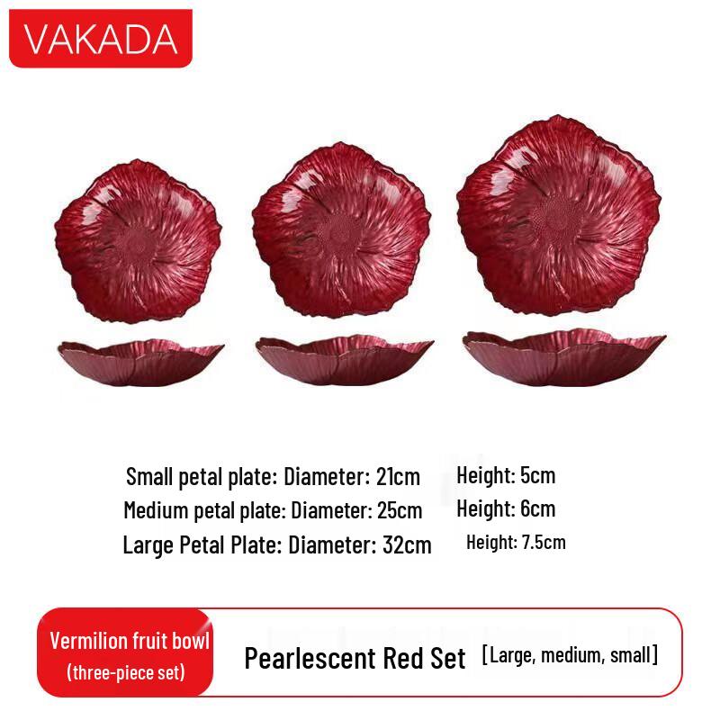 VAKADA Glass Fruit & Snack Serving Bowl