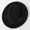 Simple Solid Color Fedora with Belt Buckle, European and American Felt Hat, Parent-child Casual Cowboy Hat, Classic Jazz Hat for Men and Women