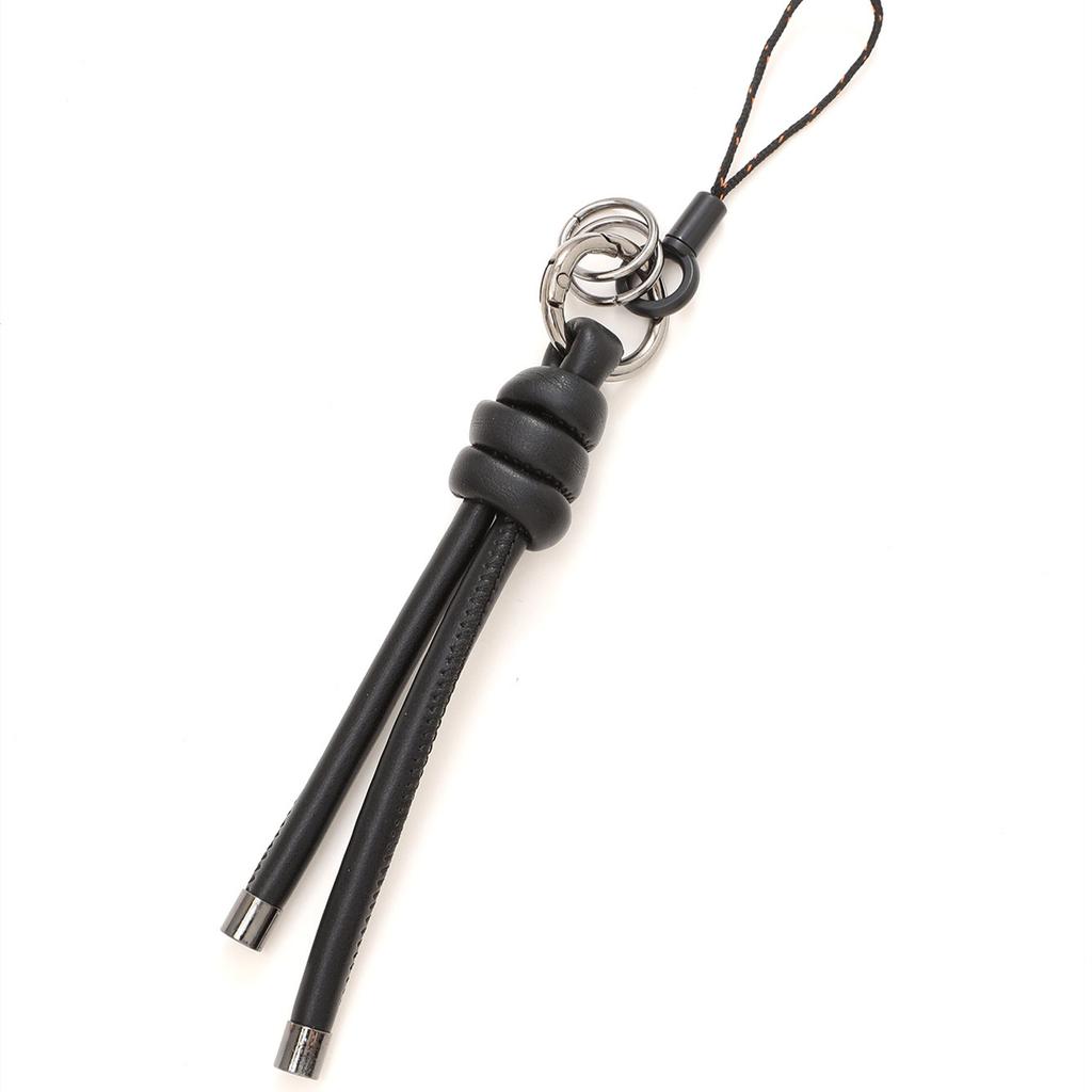 Creative PU Knot Mobile Phone Straps PU Thick Rope Knot Fashionable Keychain Handbag Mobile Phone Ornament