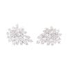 Temperament Premium Snowflake Zircon Earrings Silver Exquisite Ear Clips Women's Versatile Earrings Birthday Party