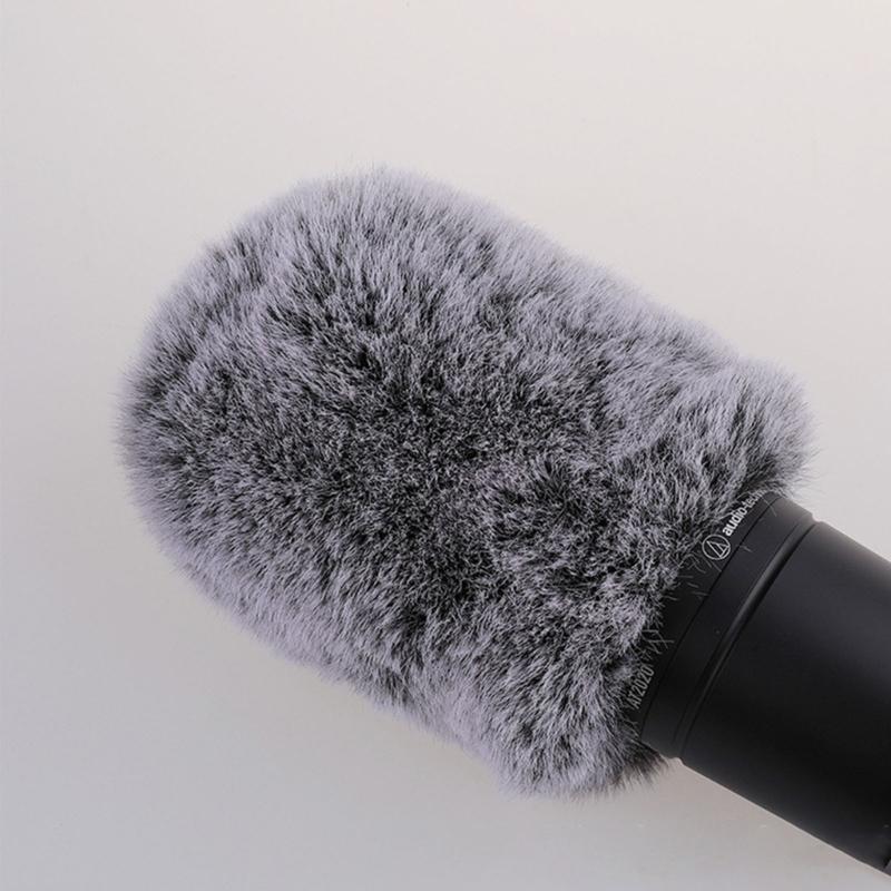 Universal Microphone Outdoor Artificial Furry Windscreen Fur Windshield Wind Muff for AT2020 Condenser Microphone X3UF
