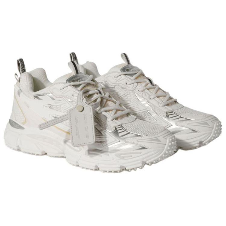Off-White Be Right Back Round Toe Lace-Up Low-Top Casual Shoes Men Sneakers Off-White OMIA295C99FAB0010101