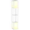 156cm Floor Lamp Shelving Unit - White