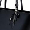 Modern Black Heart Shaped Bag Charm Keyring Artistic Love Detail Keychain Ideal For Casual And Stylish Looks