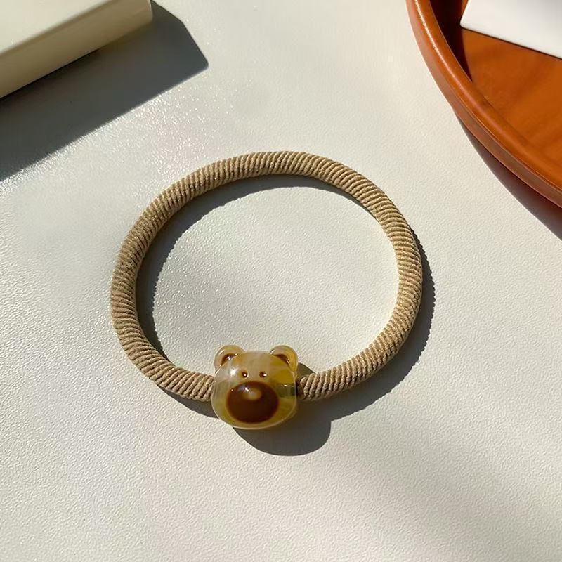 Kaffeefarbener Niedlicher Bär Haargummi - Hohe Elastizität, Strapazierfähiges Haarband für Schüler und Freunde