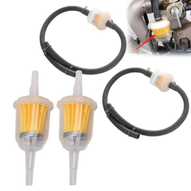 Filter Universal Petrol Inline Fuel Filter Fits 68mm Pipe For Atv Motorcycle