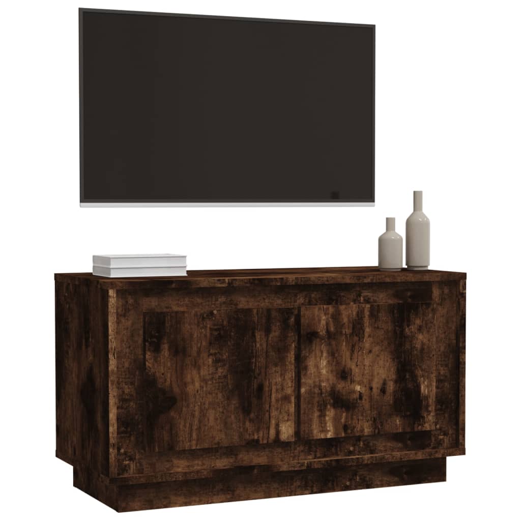 TV Stand Smoked Oak 80 x 35 x 45 cm Particleboard