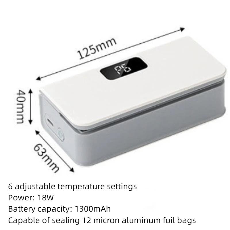 Bag Sealer 2 In 1 Rechargeable Mini Heat Seal Tool for Plastic Food Bags Home Kitchen Snacks Fresh Preservation