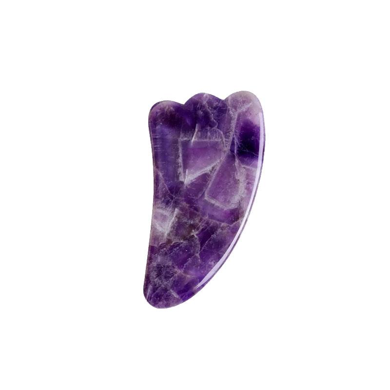 

Natural Amethyst Jade Mask Gua Sha Roller Massager For Face Body Gouache Stone Scraper Facial Skin Care Beauty Home Use Devices