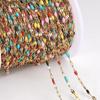 1Meter Stainless Steel Ball Chain Enamel Bead Chains for DIY Jewelry Making Gold Color Necklace Bracelet Supplies Wholesale
