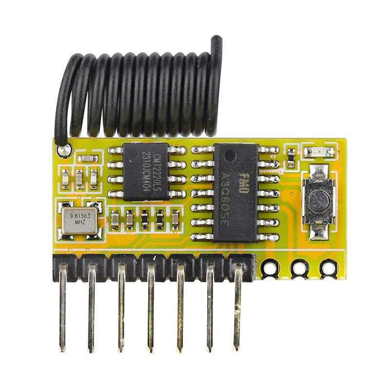 Superheterodyne 5V Wireless Receiver Module with Decoder & Learning Code, Outputs High/Low Level Signals