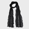 Chiffon Lace Long Scarf (Black)