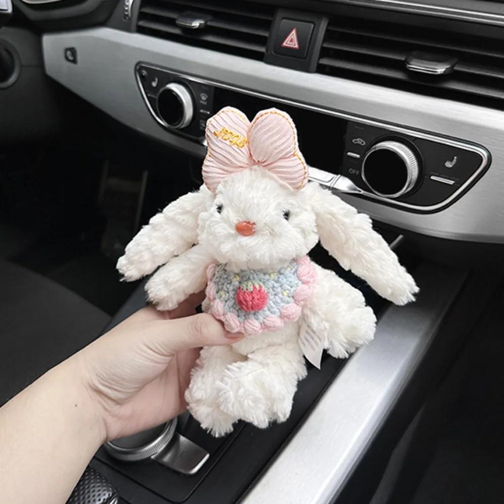 Cute Rabbit Doll Bag Pendant Dress Cartoon Hanging Decoration Bowknot Lop Ears Car Key Ring Gifts