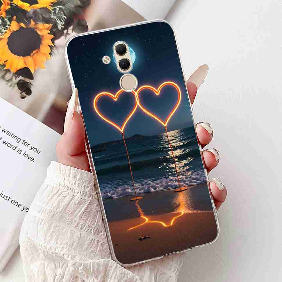 For Huawei Mate 20 Lite 6.3" Case SNE-AL00 Cute Cat Soft Silicone Cover For Huawei Mate 20Lite SNE-LX1 Colorful Butterfly Shell