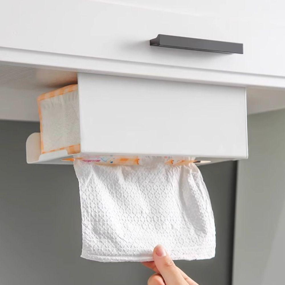 Porte-mouchoirs suspendu sans perçage Étanche à l'humidité Imperméable Porte-rangement pour serviettes Économie d'espace Acier au carbone