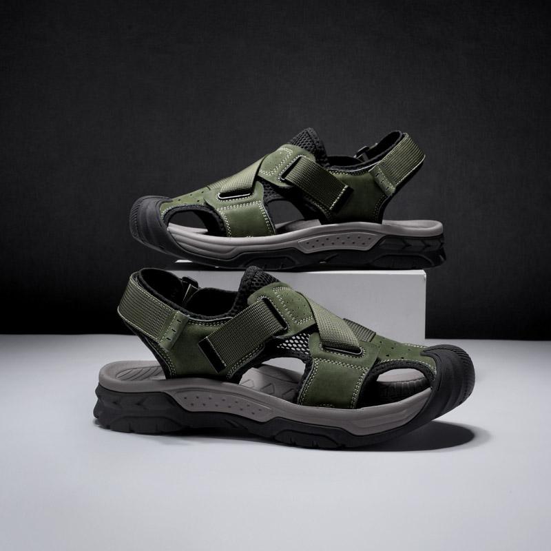 Fashion Hot Sale Summer Men's Sandals Outdoor Non-slip Men's Beach Sandals Handmade Flats Comfortable Men's Shoes Fashion Men Sneakers