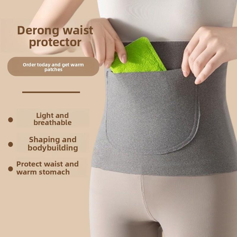 Plus Pocket Double Bellybands To Protect The Waist and Protect The Belly Belt, Cold and Traceless Warm Uterine Belt