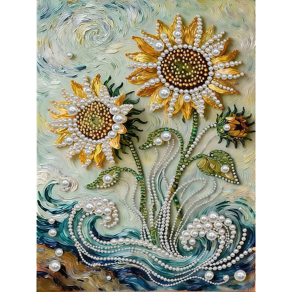 DIY Pearl Gem Paintings Picture Arts Craft With Frame 30x40cm for Adults Beginners Home Wall Decor