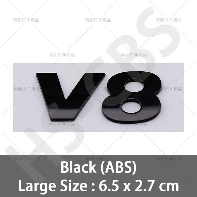 ABS V6 V8 Automobile Displacement Logo For VW Volkswagen Car Styling Rear Trunk Stickers Emblem Tailgate Decal Car AccessoriesKD0
