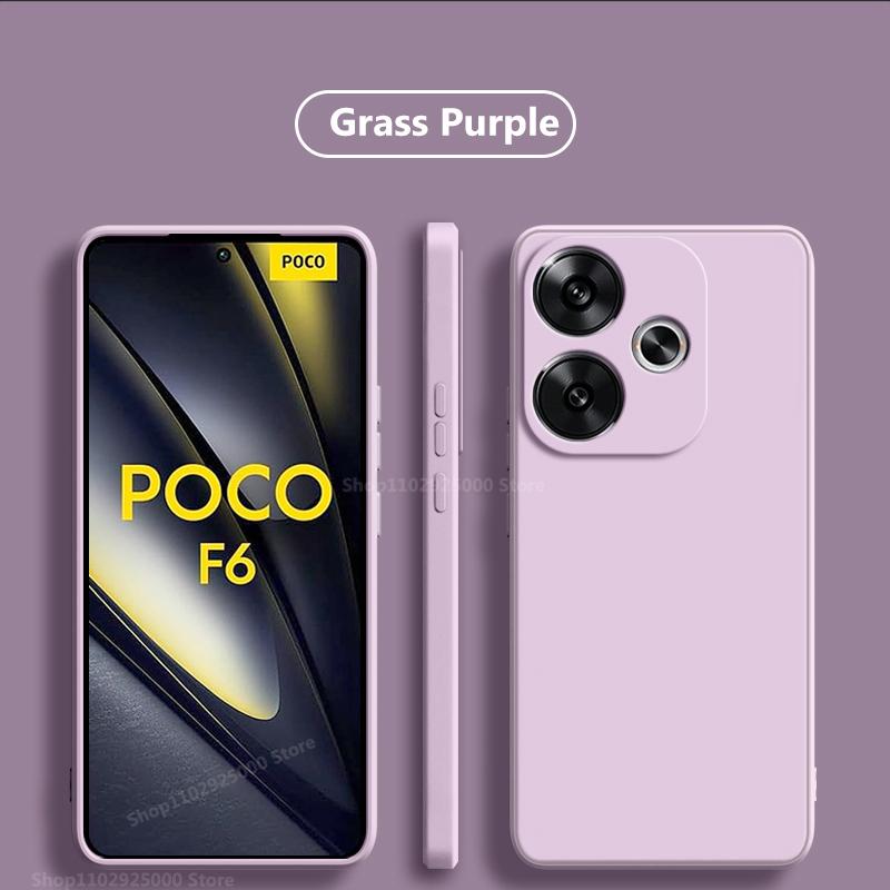 

Чехол Poco F6 PocoF6 Pro, жидкий силиконовый чехол для телефона Xiaomi Poco F6 Poco F 6 F6Pro PocoF6 Pro, мягкий чехол, аксессуары For Poco F6