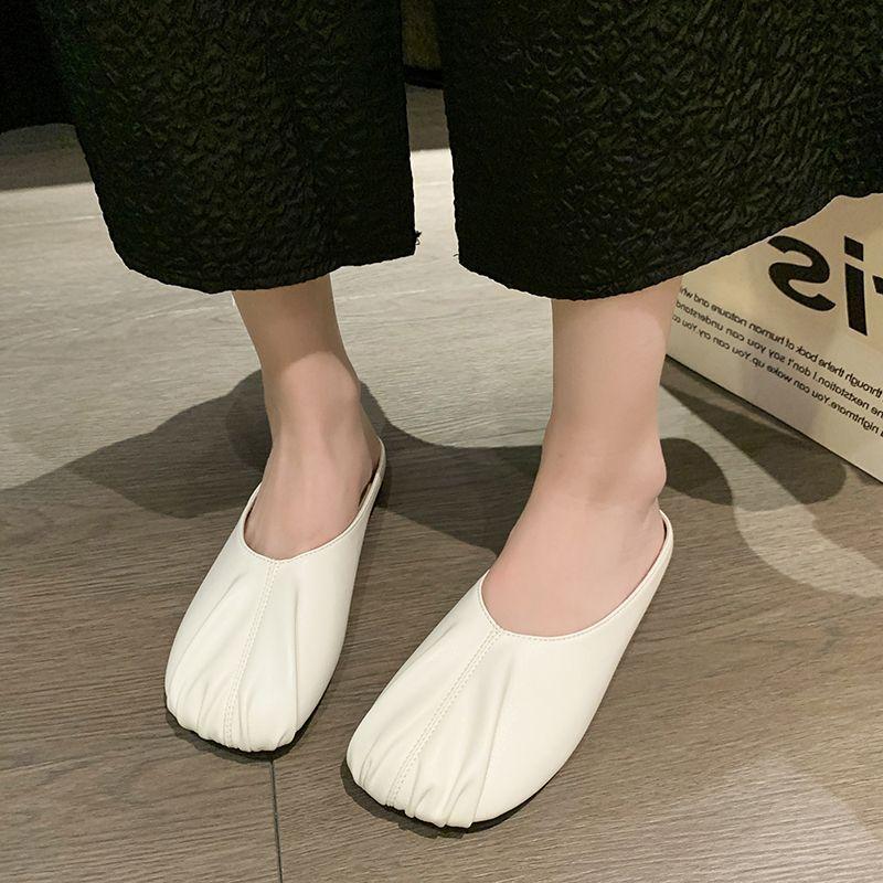Muller shoes women's outer wear 2025 new summer versatile flat-bottomed French heelless comfortable lazy bag head half slippers