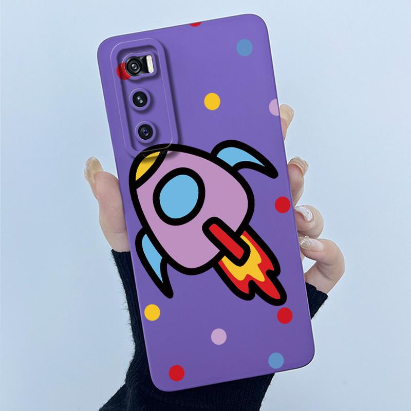 For Vivo V20 SE Case V2022 V2023 Lovely Cartoon Cat Liquid Silicone Soft TPU Shockproof Bumper For Vivo V20SE Phone Cover Funda