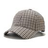 Plaid Baseball Cap - Warm, Lightweight & Adjustable for Autumn/Winter Outdoor Activitie