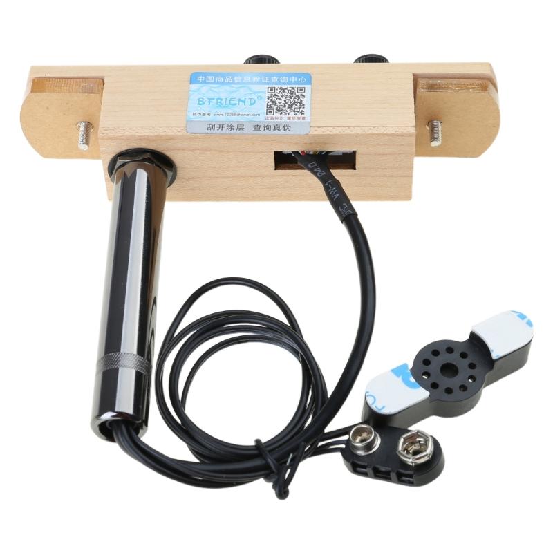 Percussion Cajon Trommel Schallloch Tonabnehmer mit Ton- und Lautstärkeregler Mikrofon Elektronisches Tonabnehmersystem Einfach zu installieren