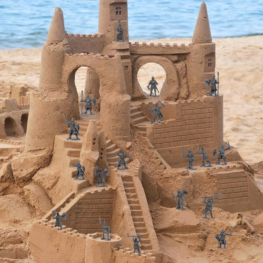 Ifundom 200 Pieces Miniature Soldier Medieval Knight Small Micro Landscaping Decorations for Sand Table Kids Figures, Models, Figurines, Playsets,