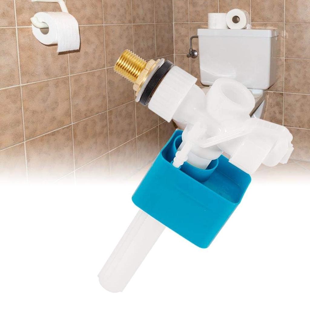 Stable and Quiet 4 Way Copper Inlets Valves for Toilet Easy Installation G1/2 No Noise Side Entry Inlets Float Valves