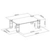 Adjustable Monitor Stand - Maclean - Mc-934 - Tempered Glass - Adjustable Height - 20 Kg Max