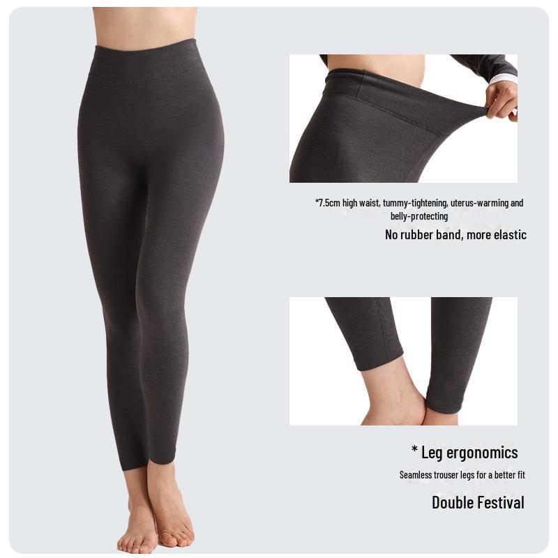 Class A Wool-Enhanced High Waist Warm Leggings for Men and Women - Ideal for Autumn and Winter