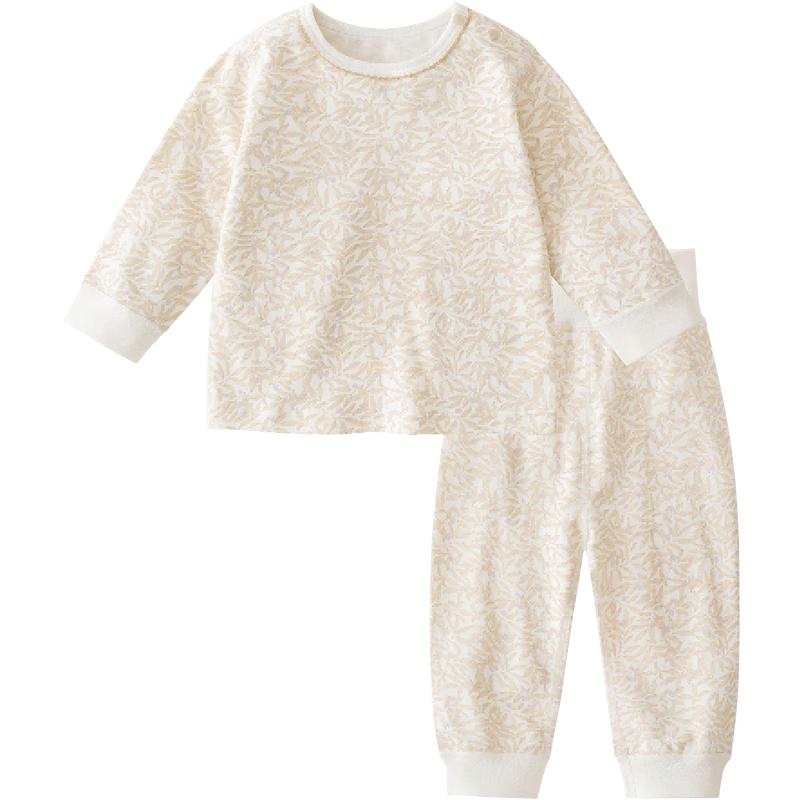 minibala Unisex Kids' 100% Cotton High-Waist Thermal Underwear Set
